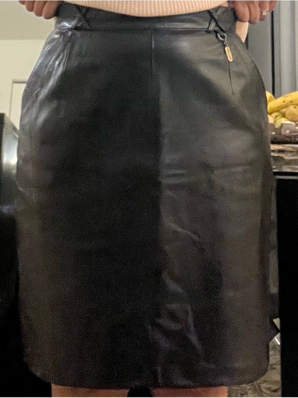Black real  Leather